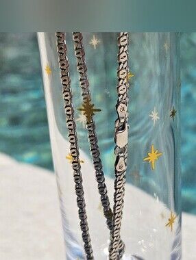 Vintage Solid 925 Sterling Silver Italian Chain